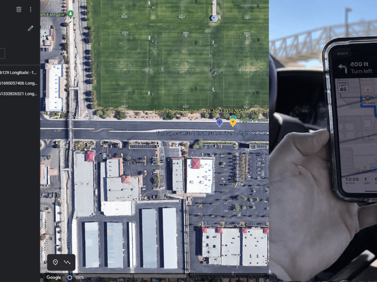 Vehicle and iPhone Speed&nbsp;Comparison